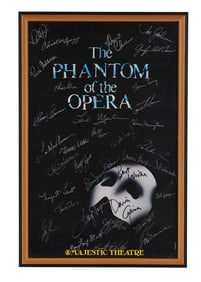 Phantom Of The Opera Broadway Cast Poster SIGNED