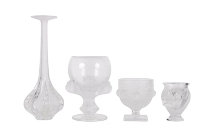 Lalique Elizabeth Rosine and MORE Crystal Vase LOT