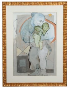 Slade Graves b.1953 Mother & Child Scene Painting