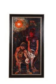 Juan Gimeno Guerri b.1933 Children in Sun Painting