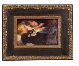 Nancy Guzik b.1954 Dreaming Children Oil Painting