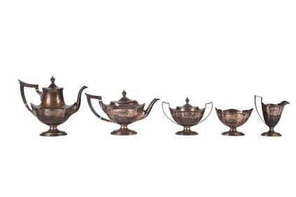 Antique Gorham Sterling Silver Tea 5pc Set 2,225g
