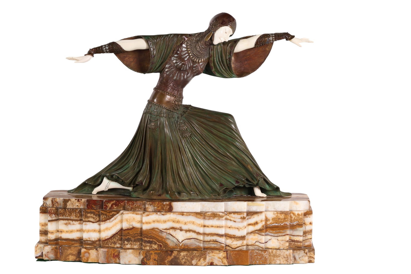Art Deco Bronze Dancer Sculpture after D Chiparus (1 of 8)