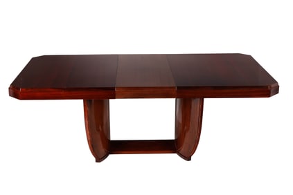 French Art Deco Exotic Wood Dining Room Table