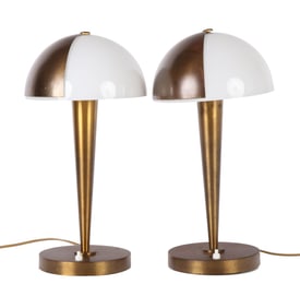 Pair of Jean Perzel Art Deco "509 bis" Table Lamps