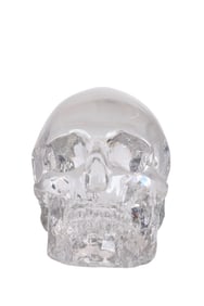 Ralph Lauren Clear Ajka Crystal Skull Sculpture
