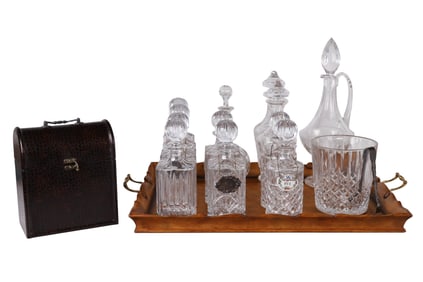 Crystal Decanters with Maitland Smith Tray & MORE