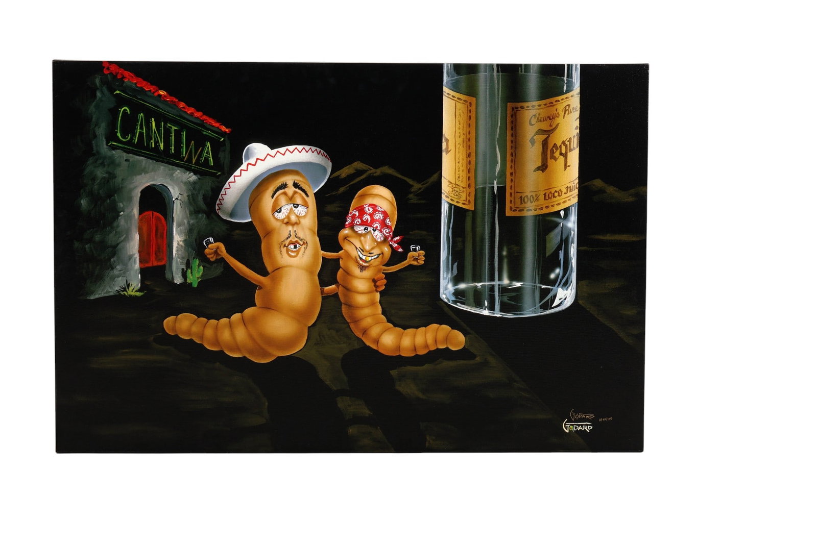 Michael Godard B.1958 Tequila Worms Giclee SIGNED (1 of 7)