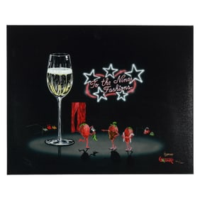 Michael Godard b.1958 LE Champagne Shopper SIGNED