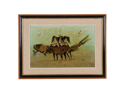 Enrico Brandani 1914-1979 Surrealist Oil Painting