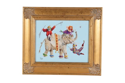 Gail MacArgel 1939-2020 Circus Elephant Painting