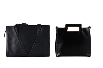 Ferragamo and Valentino Designer Leather Handbags