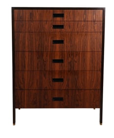 Harvey Probber 1922-2003 Tall Six Drawer Chest