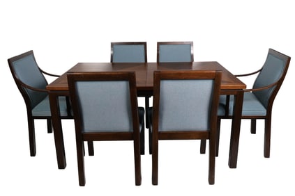 Harvey Probber 1922-2003 Dining Table w/ 6 Chairs
