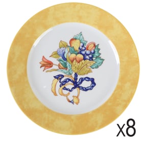 Bernardaud Limoges Borghese Accent Salad Plate SET
