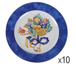 Bernardaud Limoges Borghese Dessert Pie Plate SET