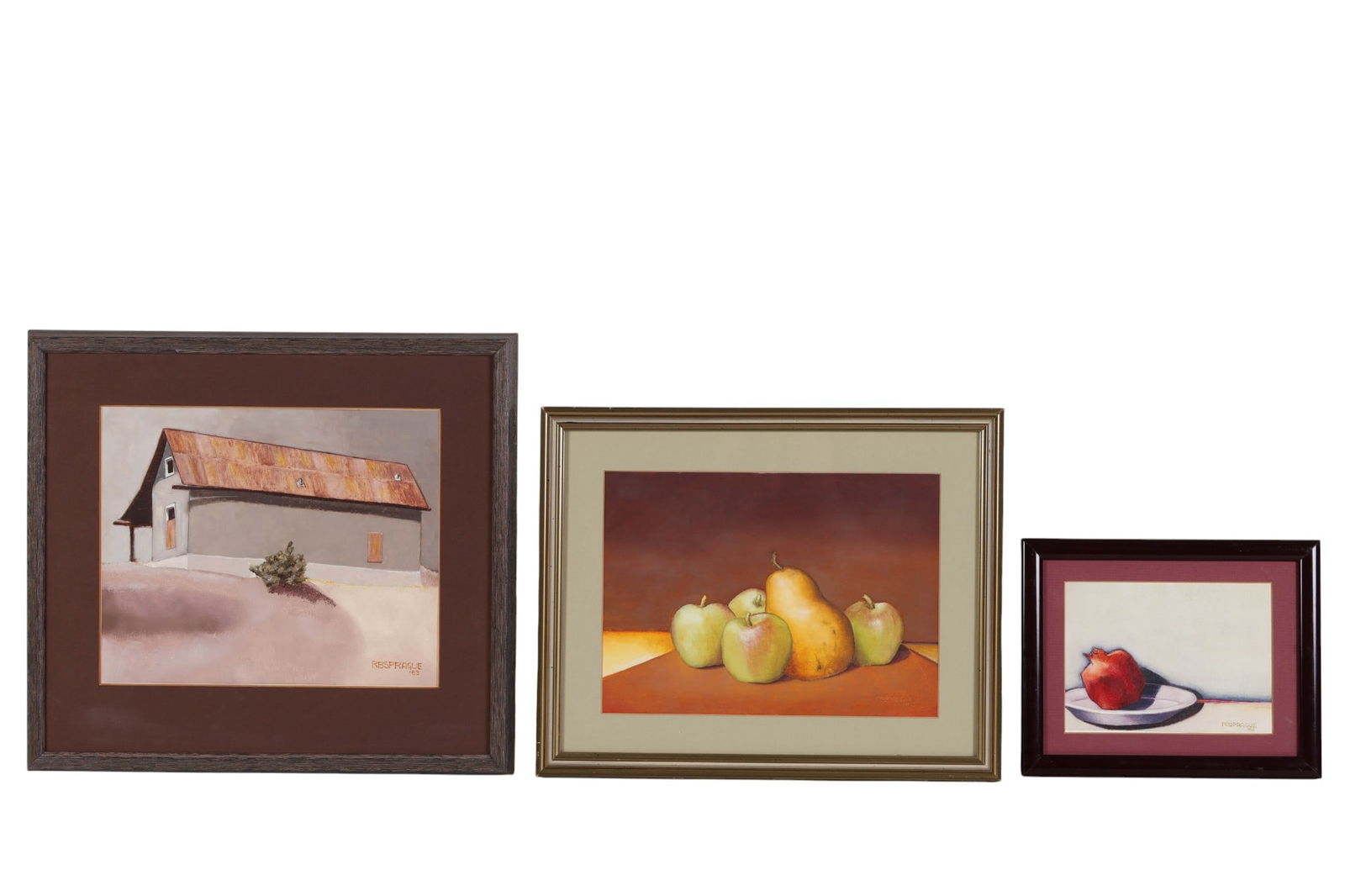 R.B. Sprague 1937-2010 Watercolor Paintings 3p LOT (1 of 9)