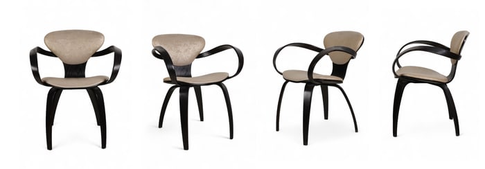 Norman Cherner for Plycraft Pretzel Chairs 6pc SET