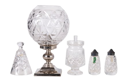 Waterford Hurricane Candle Holder Bell Jam Jar LOT