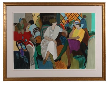 Itzchak Tarkay 1935-2012 Cafe De Paris Serigraph