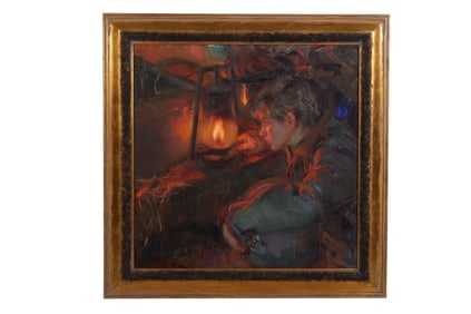 Rose Frantzen b.1965 Curtis & the Lantern Painting