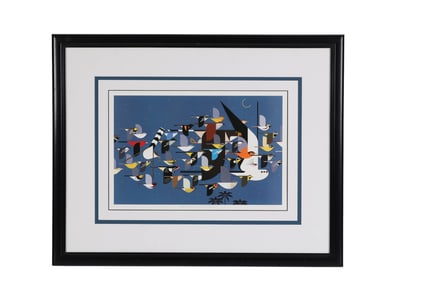 Charley Harper Mystery of Missing Migrants Litho