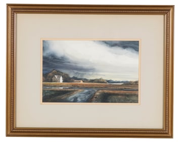 Michael Godfrey b.1958 Rural Watercolor Painting