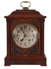 Russells Ltd Liverpool Antique Wood Bracket Clock