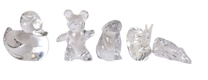 Baccarat Daum Steuben Seguso Glass Figurine LOT