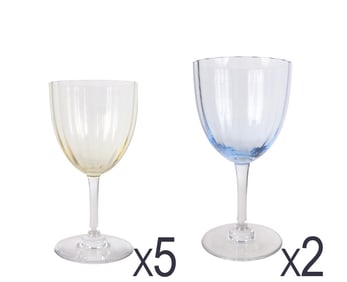 Baccarat Crystal Aquarelle Wine & Water Goblet LOT