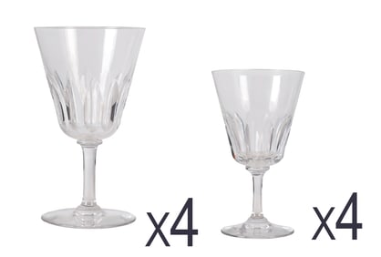 Baccarat Crystal Cote D'Azur Water & Wine Glasses