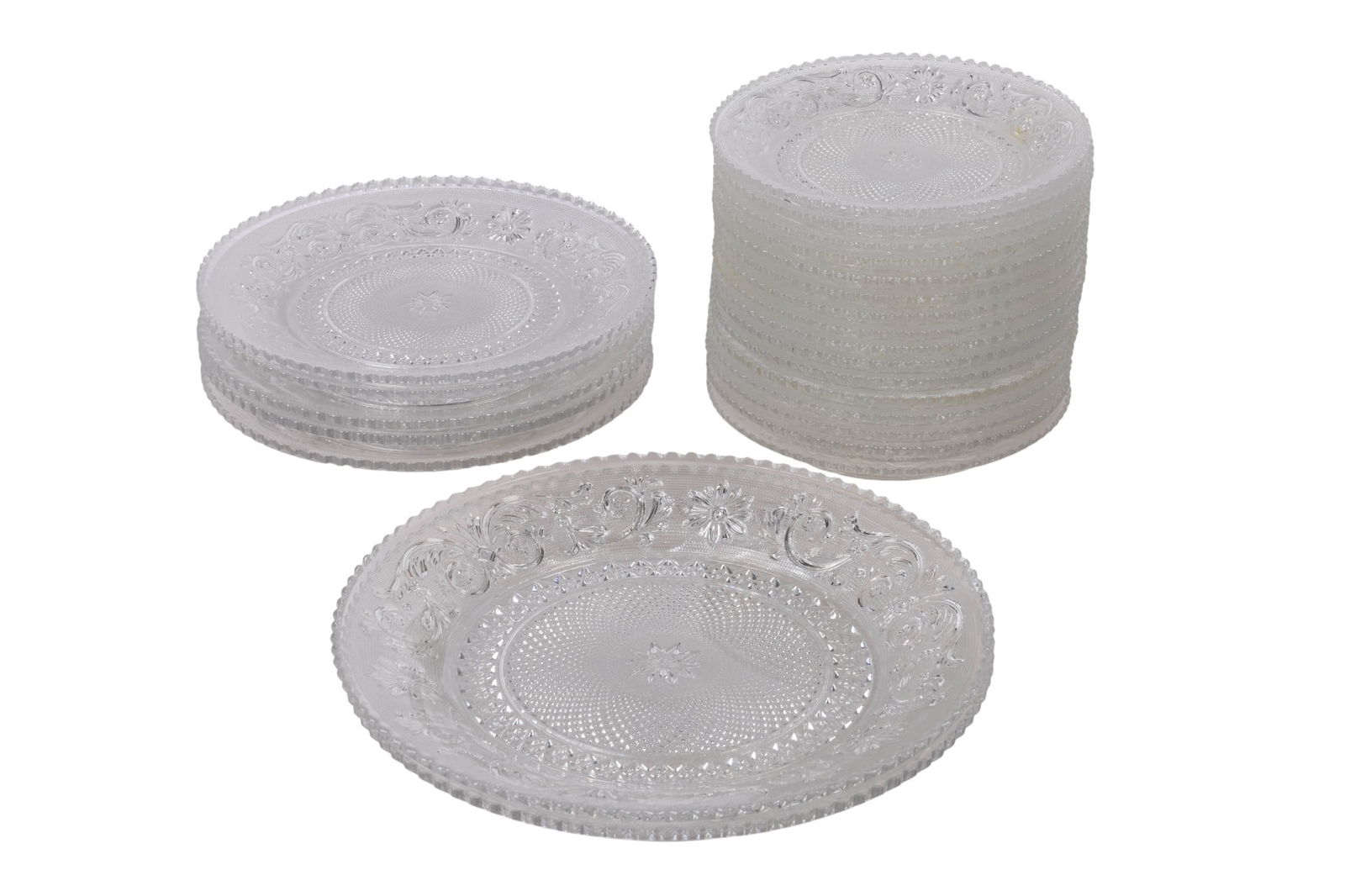 Baccarat Crystal Arabesque Bread Salad Plate LOT (1 of 8)