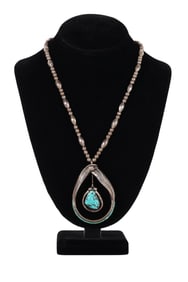 Native American Navajo Sterling Necklace SIGNED