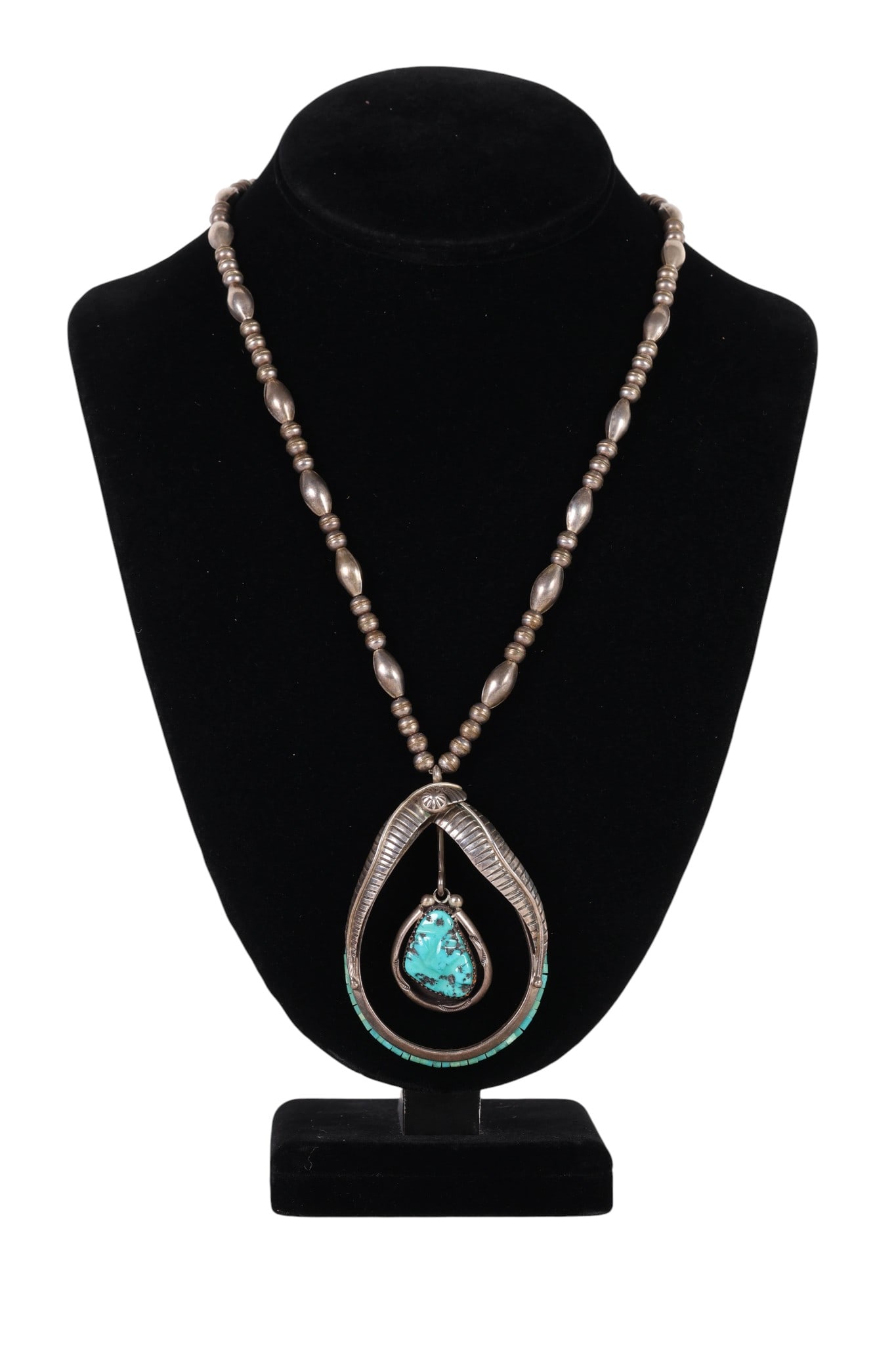 Native American Navajo Sterling Necklace SIGNED (1 of 8)