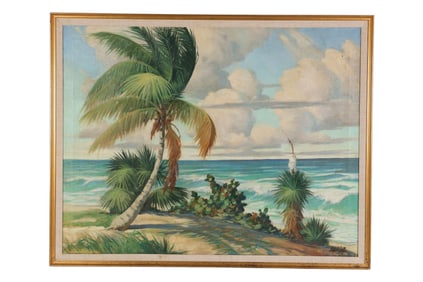 J Clinton Shepherd 1888-1975 Seascape Oil Painting