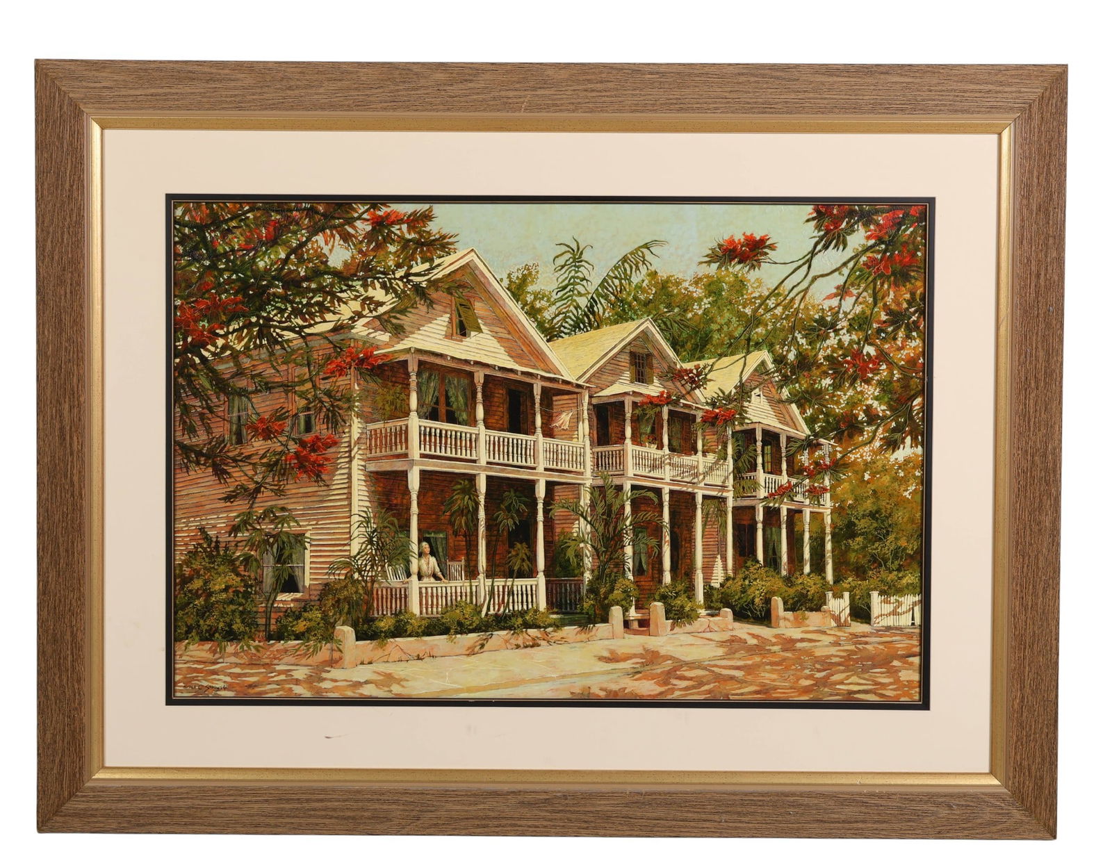 Carol Sadowski 1929-2024 Key West Houses Painting (1 of 6)