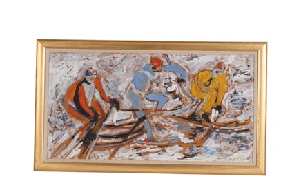 Justin McCarthy 1891-1977 Modern Skiing Painting