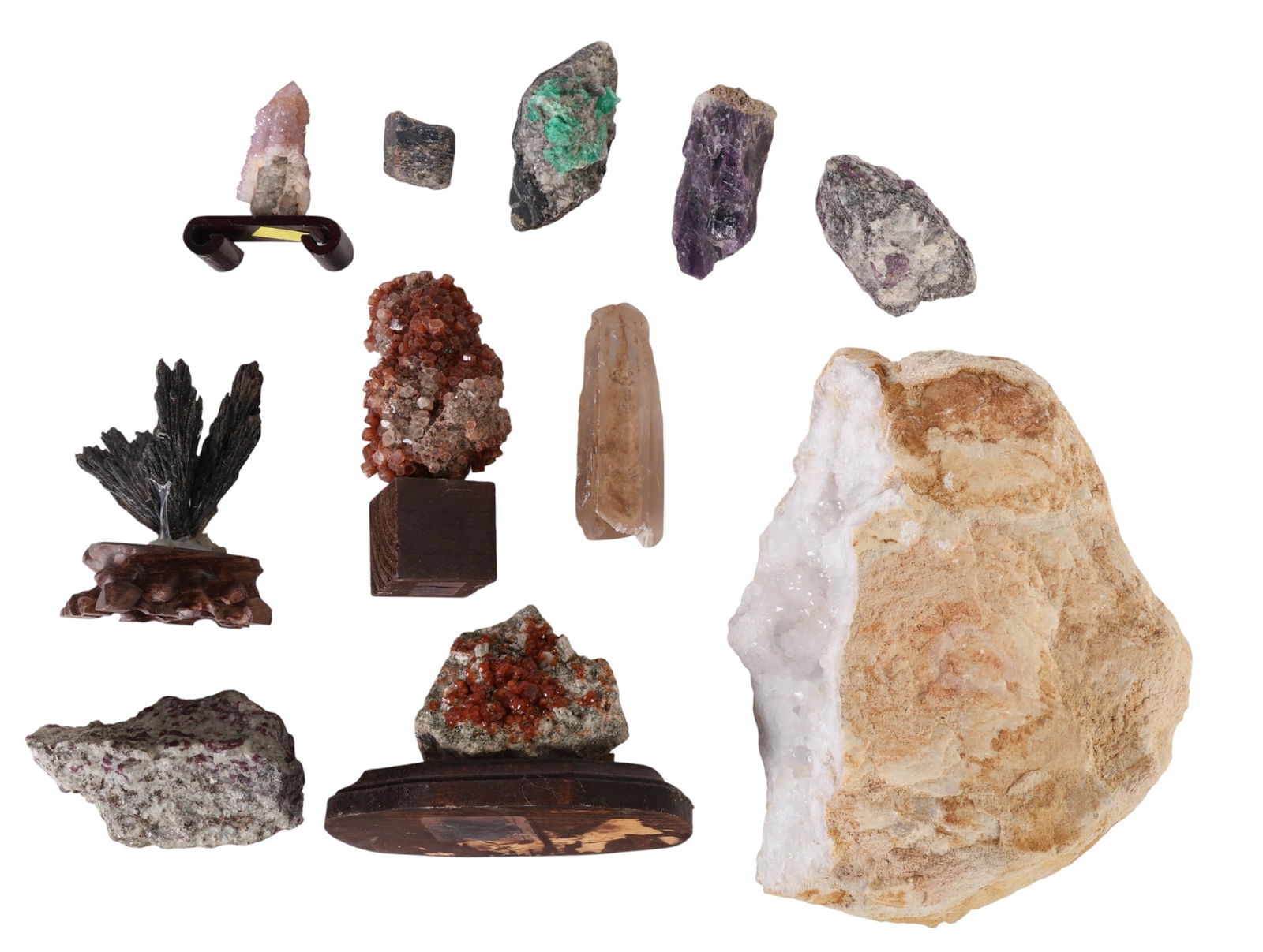 Natural Geode Quartz Crystal Stone Specimen LOT (1 of 7)