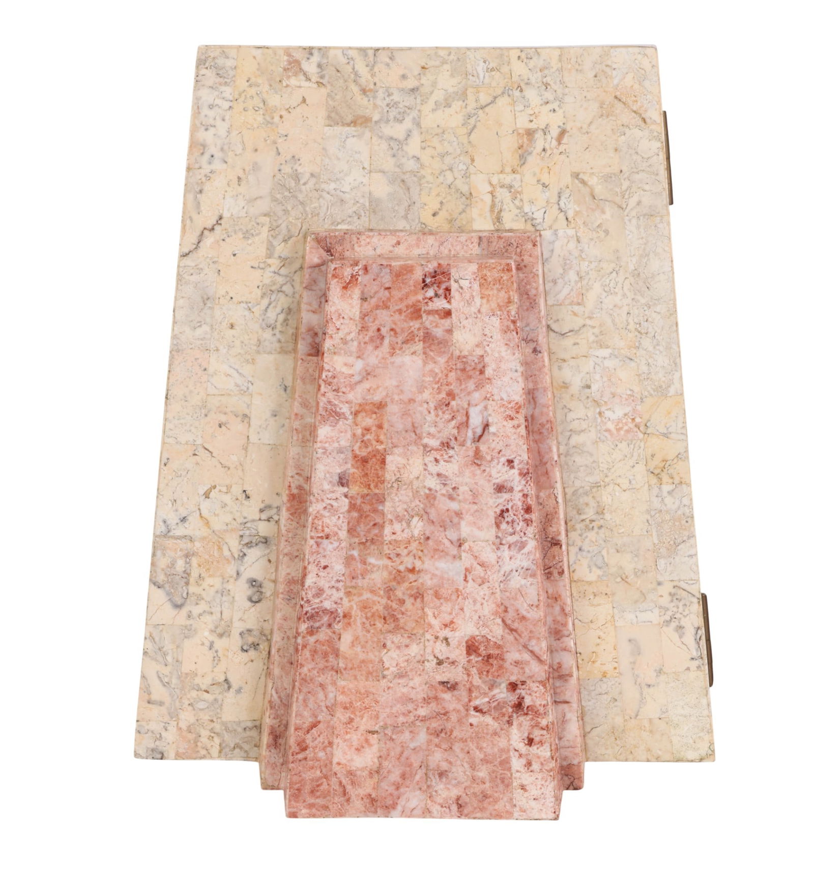 Maitland Smith Tessellated Marble Trinket Coin Box (1 of 9)