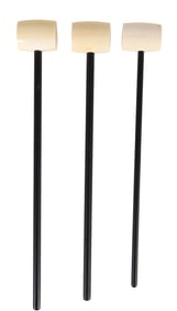 Antique Wood and Organic Temple Gong Mallets 3pc