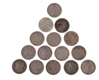 U.S. Silver Morgan Dollar Coins 1878-1922 15pc LOT