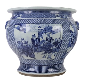 Chinese Porcelain Blue and White Garden Jardiniere