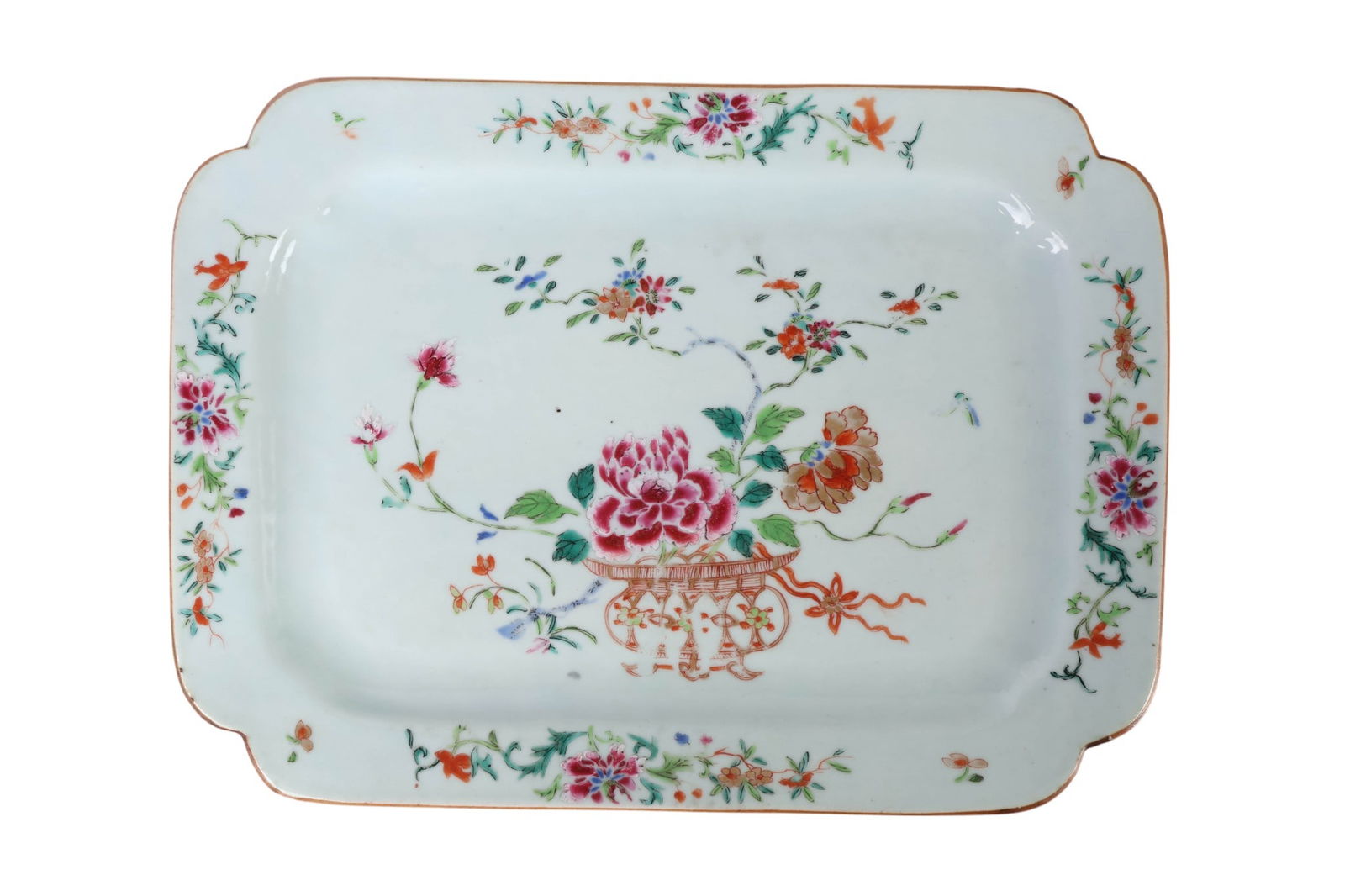 Chinese Famille Rose Porcelain Enamel Floral Tray (1 of 9)