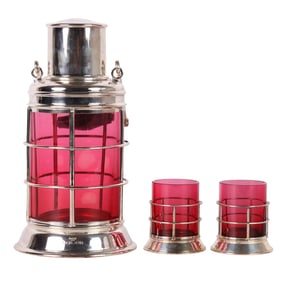 Asprey & Co Sterling Lantern Cocktail Shaker SET
