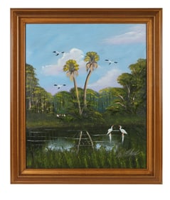 Al Black 1946-2025 Florida Highwaymen Oil Painting
