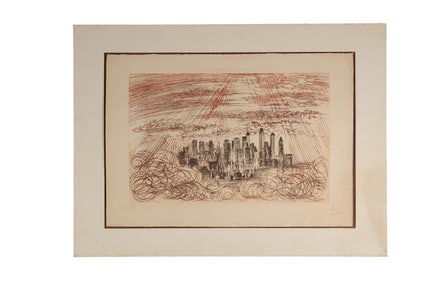 Salvador Dali 1904-1989 Manhattan Etching SIGNED