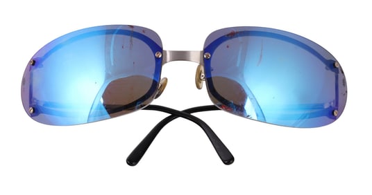 Cartier Paris Designer Rimless Blue Sunglasses