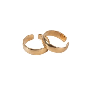 14K Gold Set of Two Open Band Wedding Rings 13g
