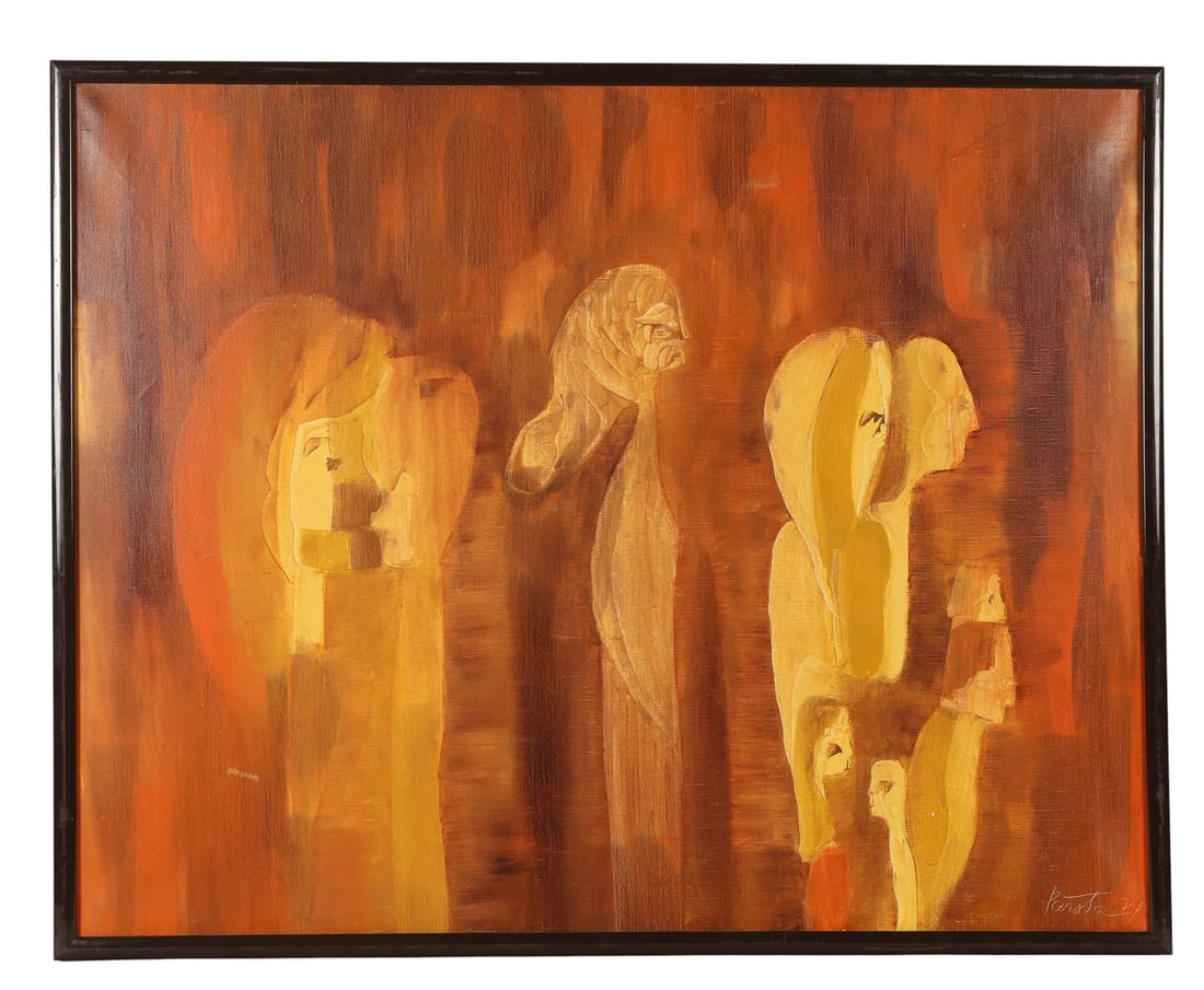 Modern Abstract Figurative Drip Painting SIGNED (1 of 6)