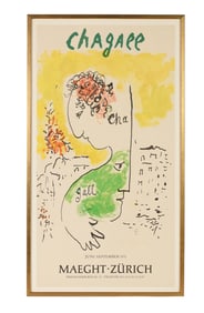 Marc Chagall 1887-1985 Exhibition Poster SIGNED